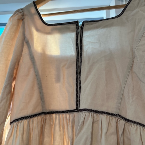 Madewell Embroidered Snowflake Quilt Mini Dress, Harvest Moon, Size 6 NWT - Picture 9 of 9